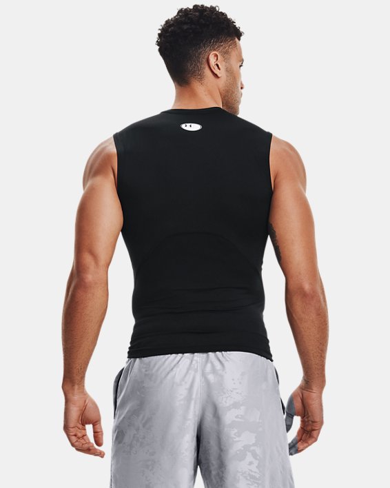 Camiseta sin mangas HeatGear® Armour para hombre, Black, pdpMainDesktop image number 1